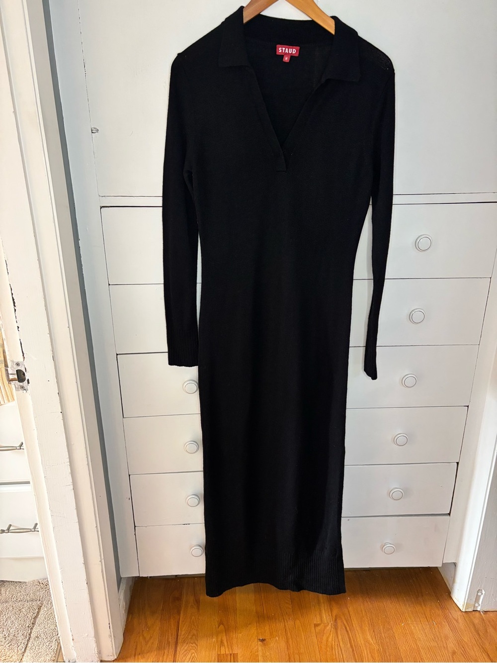 STAUD Black Long Sleeve Sweater Dress - Picture 2 of 9